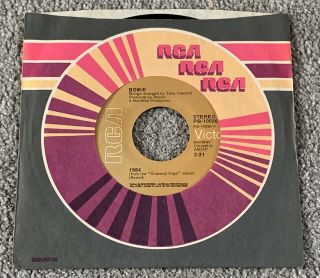David Bowie: 1984/queen Bitch 7” Vinyl/1974 Us Beige Label A1 Press - Mega Rare