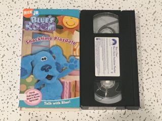 Blue’s Room Blues Clues Nick Jr.  Snacktime Playdate Vhs Rare Video Tape