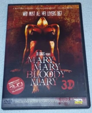 Mary Mary Bloody Mary 3d Dvd Rare Oop Horror Halloween