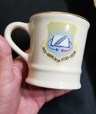 Rare Usaf Center For Areospace Doctrine Research & Education Ceramic Barbers Mug