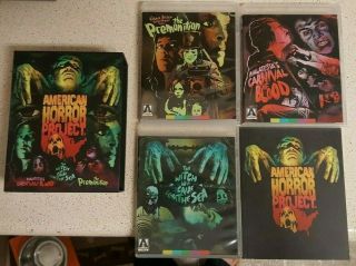 American Horror Project - Vol 1 Blu - Ray/dvd 6 - Disc Set Limited Ed.  Rare W/ Book