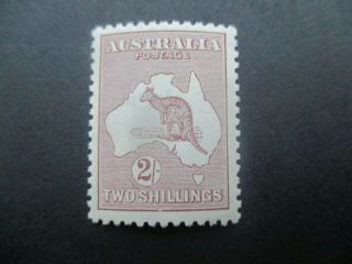 Kangaroo Stamps: 2/ - Maroon 3rd Watermark - Rare (d317)