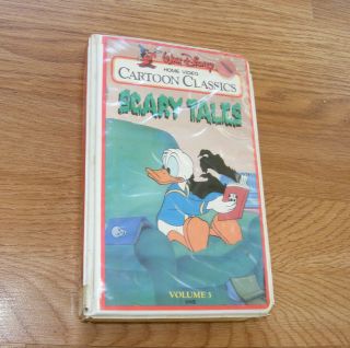 Cartoon Classics Volume 3 Scary Tales Vhs Disney Video White Clam Shell Rare/htf