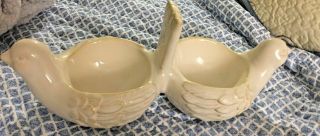 Pottery Barn 2 Turtle Doves Snack Bowl 12 Days Of Christmas Rare 2