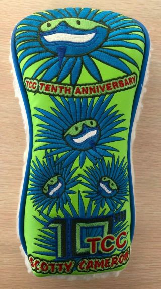 Rare Scotty Cameron 2015 Tcc 10th Anniversary Lime Agave Man Driver Headcover