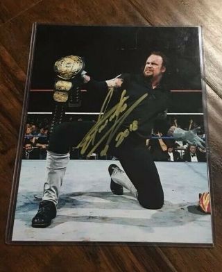 The Undertaker Signed Auto 8x10 Photo Rare Wwe Gold 2018