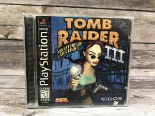 Tomb Raider Iii 3 Rare Blue Disc Sony Playstation 1 2 Ps2 Ps1 Complete Bl