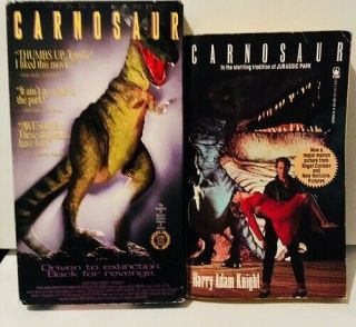 Carnosaur 1993 (vhs & Movie Tie - In Paperback By Harry Adam Knight) Rare