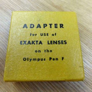 Weird Olympus Pen F Adapter To Exakta Lenses Boxed - Probably Pretty Rare
