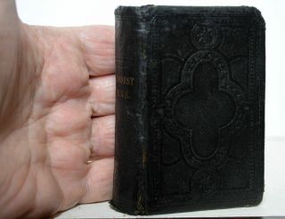 Miniature 1849 Methodist Hymnal,  Full Leather - Rare Historical - Wesley Hymn 4