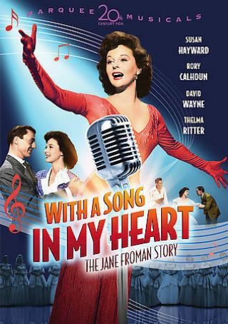 With A Song In My Heart - Susan Hayward - Fox (dvd,  2007) - Oop/rare - W/insert