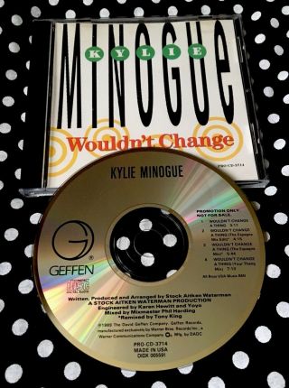 Kylie Minogue - Wouldn’t Change A Thing Rare 1989 Usa Promo Cd Single S/a/w Pwl