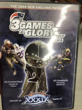 3 Games To Glory 3 2005 2004 Patriots Season Dvd Rare