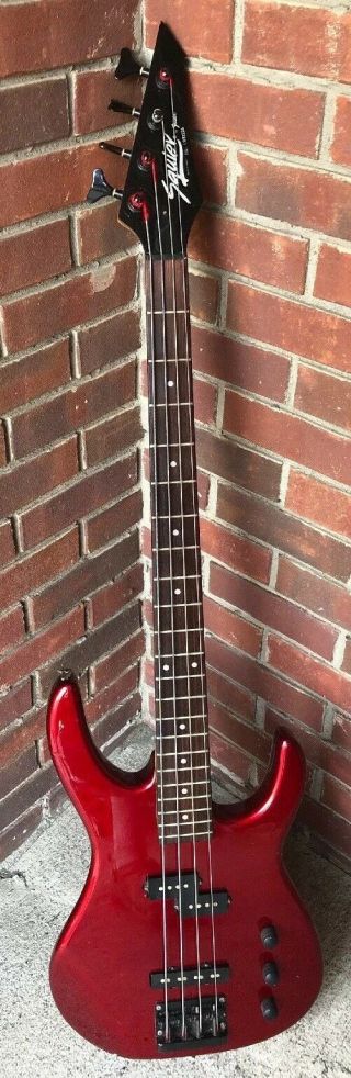 Rare Squire By Fender Vintage Hm Heavy Metal 4 String Bass Guitar.  Mik.  E Series