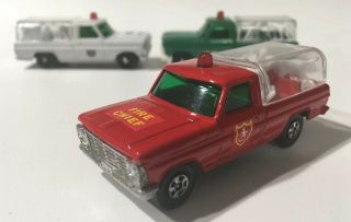 Matchbox Lesney 50 Rare Custom Superfast Ford Fire Chief Kennel Truck.