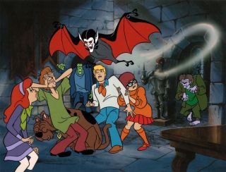 Rare Scooby - Doo " A Gaggle Of Galloping Ghosts " Hand - Painted Card Cel