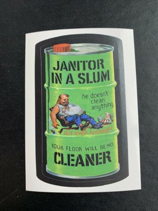 2005 Lost Wacky Packages 1st Series Very Rare Sticker Janitor In A Slum