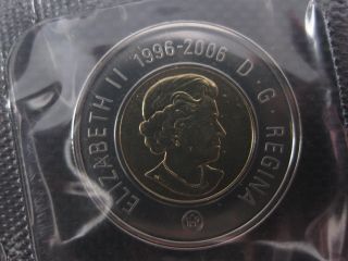 2006 Canadian Prooflike Toonie ($2.  00) Rare Key Double Date 1996 - 2006 Top