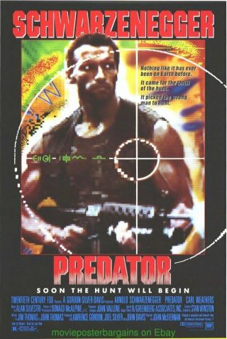 Predator Movie Poster Ultra Rare 27x41 Rolled Arnold Schwarzenegger