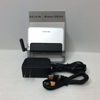 Rare HTF Belkin Home Base 4 Port Wireless USB Hub F5U303 6