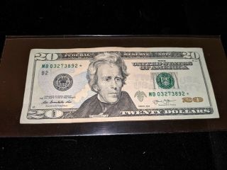 2013 $20 STAR NOTE VERY RARE 320,  000 RUN TOTAL MB03273892 2