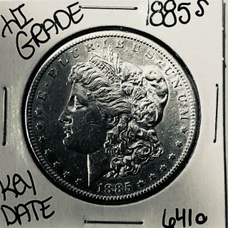 1885 S Morgan Silver Dollar Coin 6410 Rare Key Date