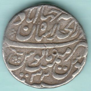 Mughal India Aurangzeb Alamgir Shahjahanabad One Rupee Ex Rare Coin