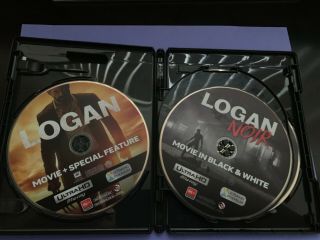 Logan 4K (4K,  Blu - ray,  Noir,  No Digital) w/ Rare OOP Slipcover.  Wolverine Xmen 2