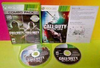 Call Of Duty Black Ops 1,  2 Ii Combo Pack - Microsoft Xbox 360 Rare Game