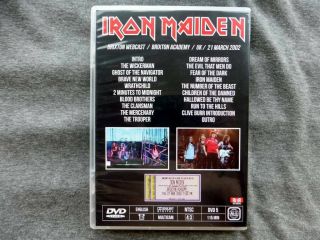Iron Maiden Live in Brixton Academy DVD 21/03/2002 Rare series 2