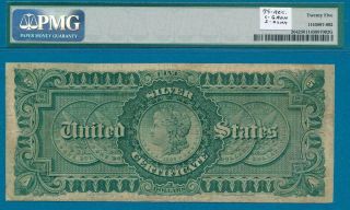 $5.  00 Fr.  264 Rare 1886 Silver Dollar Back Silver Certificate Brown Seal Pmg Vf25