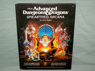 Ad&d 1st Ed Hardback - Unearthed Arcana (from 1985 - Rare - And Exc)