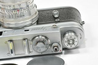 RARE ZORKI 4 rangefinder camera Jupiter 8 red Pi,  based on Leica,  CLA,  1958 5