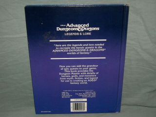 The AD&D 1st Ed - LEGENDS & LORE (RARE 1983 HARDBACK and NEAR -) 2