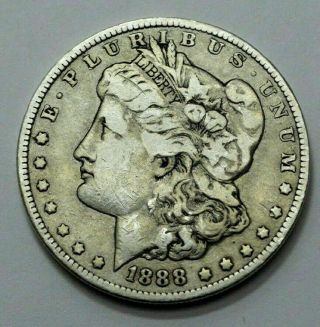 1888 - O Morgan Silver Dollar Key Date,  Rare Us Silver Coin,