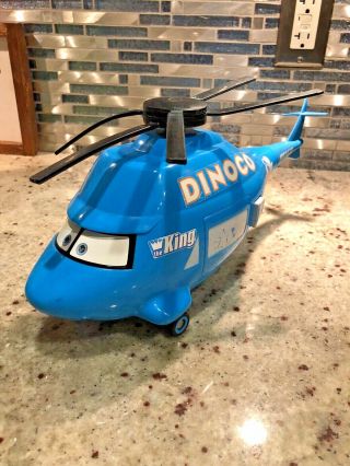 Disney Pixar Cars 14” Dinoco Helicopter W/ Talking Mater From Mattel Rare