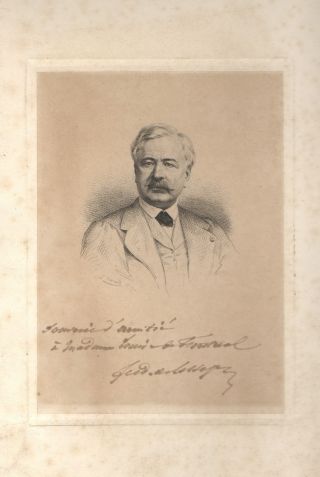 Ferdinand De Lesseps († 1894) - Rare Signed Engraved Portrait - Suez Canal