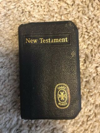 Very Rare Us Cadet Nurse Ww2 Testament Bible World War Ii United States