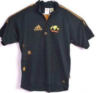 Adidas Mens Australia Cricket Team Jersey Polo Shirt L Top Size Large Tee Rare