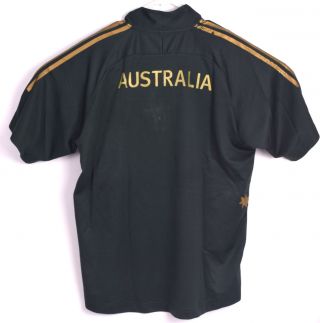 Adidas Mens Australia Cricket Team Jersey Polo Shirt L Top Size Large Tee RARE 2