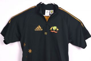 Adidas Mens Australia Cricket Team Jersey Polo Shirt L Top Size Large Tee RARE 3