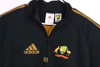 Adidas Mens Australia Cricket Team Jersey Polo Shirt L Top Size Large Tee RARE 4