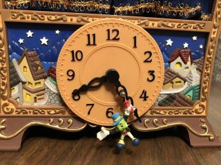 RARE Disney Enesco Musical Society Pinocchio Jiminy Cricket Musical Clock 2