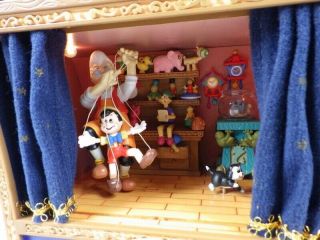 RARE Disney Enesco Musical Society Pinocchio Jiminy Cricket Musical Clock 3