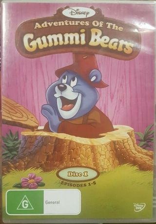 Disney Adventures Of The Gummi Bears 1 Rare Deleted Dvd Cartoon Animation Series