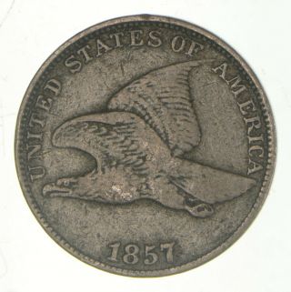 Crisp - 1857 - Flying Eagle United States Cent - Rare 952