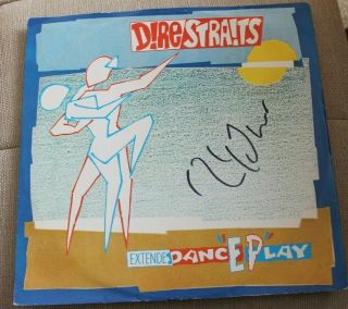 Mark Knopfler Dire Straits Signed Extended Play 12 " Vinyl.  Rare.