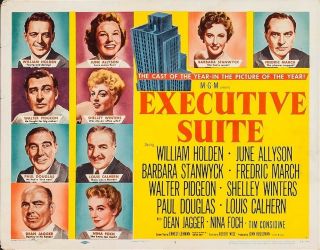 Executive Suite - Title Lobby Card (1954) - William Holden,  June Allyson - Rare