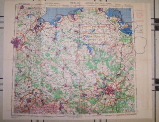 Rare,  Aaf Flak Map Of Berlin,  Germany.  Dated Nov. ,  1944.