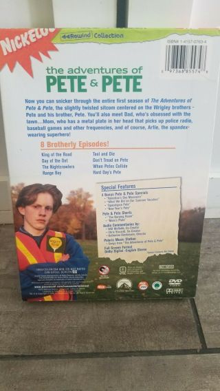THE ADVENTURES OF PETE & PETE - Season 1 DVD RARE OOP Nickelodeon Rewind Coll. 2